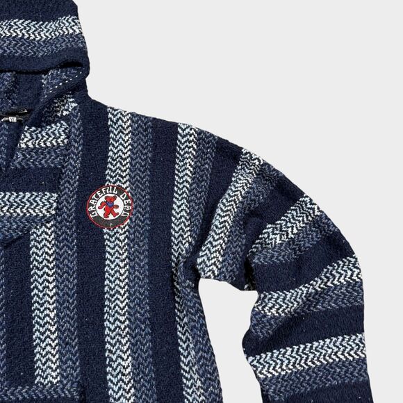 Grateful Dead Rock and Roll Hall of Fame Baja Hoodie XL Dancing Bear Drug Rug - Picture 3 of 15
